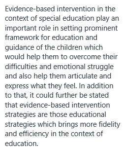 What is evidence-based intervention
